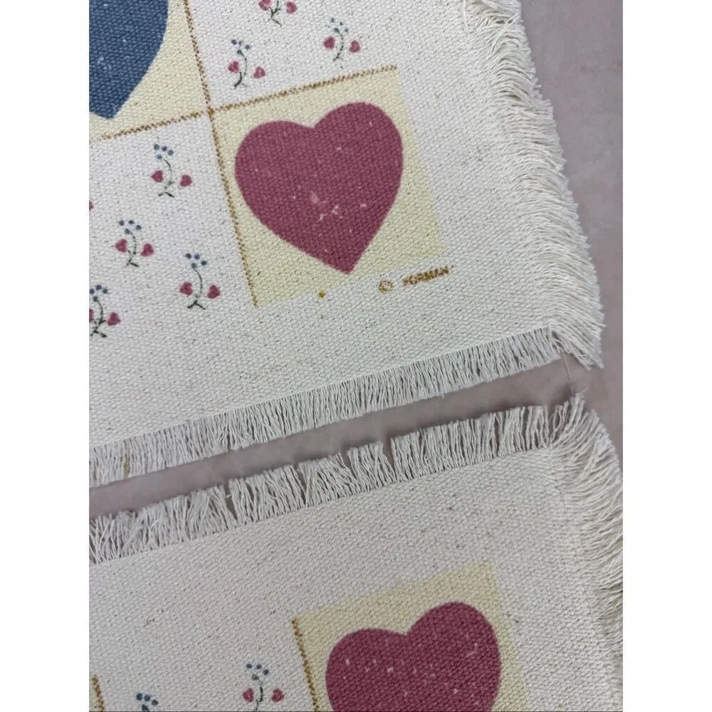 Vintage Cottagecore Heart Placemats Set of 2